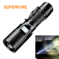 SupFire rechargeable led flashlights mini led torch flashlight waterproof pocket flash light  chargeable flashlight